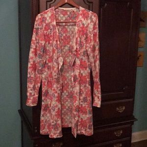 Embroidered long sleeve cardigan